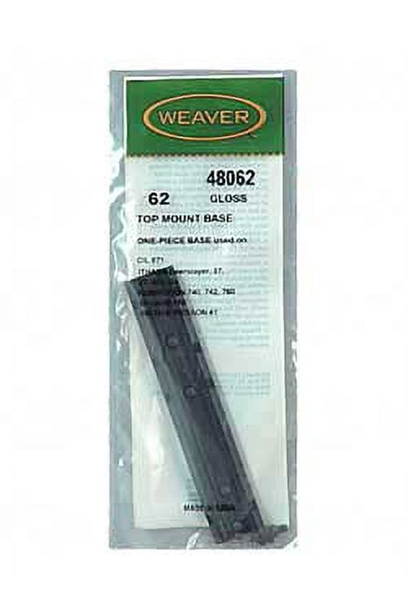 Weaver Detachable 48062 Top Mount Scope Base-62 Remington 740/742/760/S & W 41
