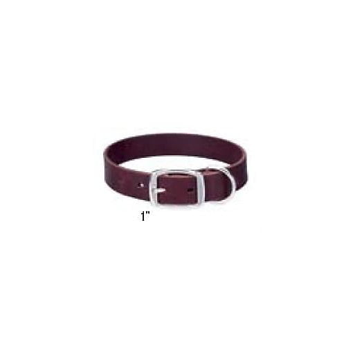 Weaver Pet Heritage Collar: Durable Burgundy Leather for Dogs 1" x 19"