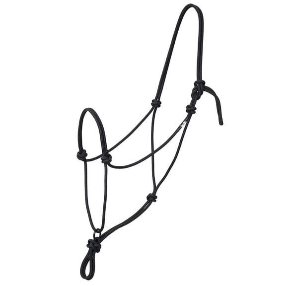 Weaver Leather 35825 silvertip transition rope halter w/sliding ring Black Horse