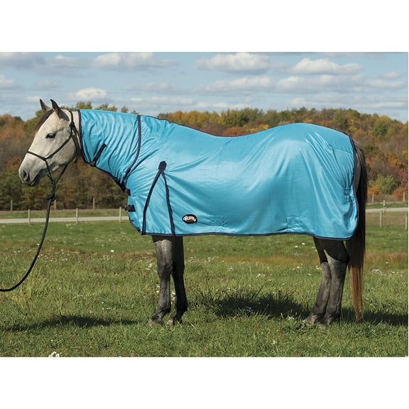 Weaver Leather Mesh Fly Sheet with UV Protection - Breathable Horse Fly Sheet - Multiple Sizes Hurricane Blue / 82
