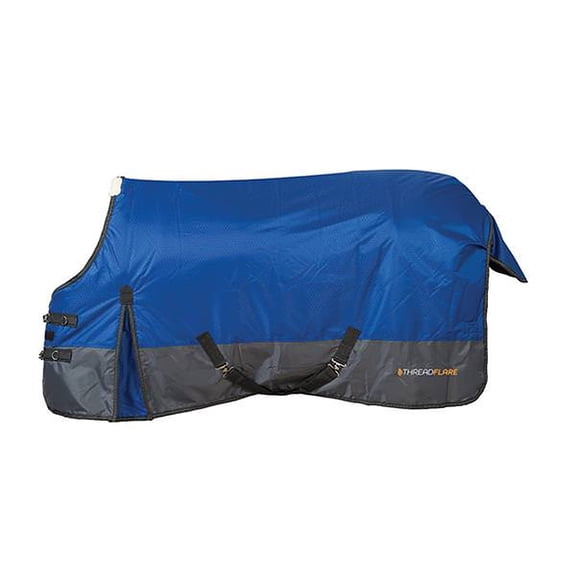Weaver Leather 600D Turnout Blanket w/Threadflare Fleece Lining Blue 69