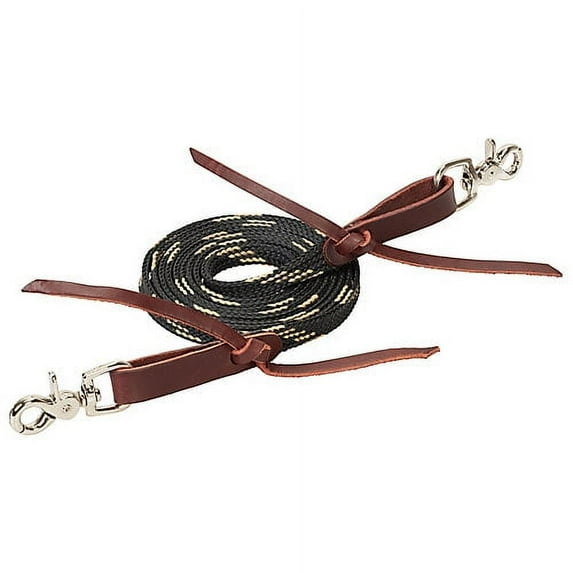 Weaver Leather 8ft Flat Roper Rein 5/8in Black