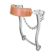 Weaver Leather Aluminum Hackamore Horse Bit With Flat Leather Noseband