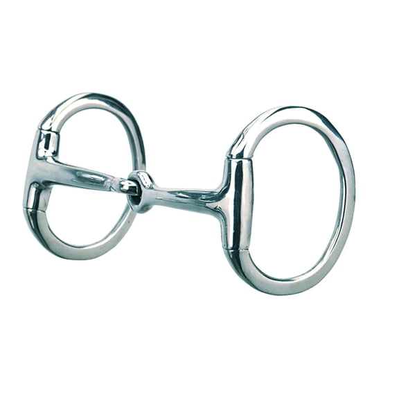 Weaver Leather Equine Eggbutt Snaffle Bit - 5" Stainless Steel Solid Mouthpiece, 2-3/4" Fixed Rings