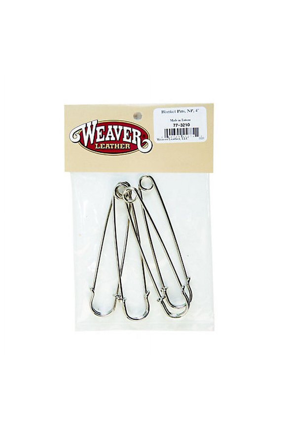 Leather Bagged Blanket Pins 4 Pack