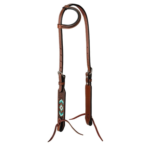 Weaver Leather  Beaded Basket Stamp Single Ear Headstall