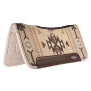Weaver Leather Contoured Felt Western Horse Saddle Pad - 32" x 32" Santa Fe- Beige/Brown