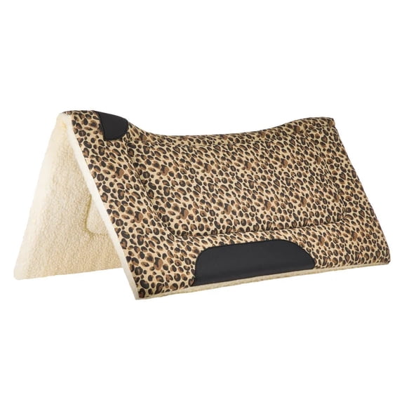 Weaver Leather Contoured Printed Saddle Pad - Wither Relief Leopard / 32x32