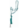 thumbnail image 1 of Weaver Leather Diamond Braid Rope Halter and Lead, Teal/Gray/Orange, 1 of 1