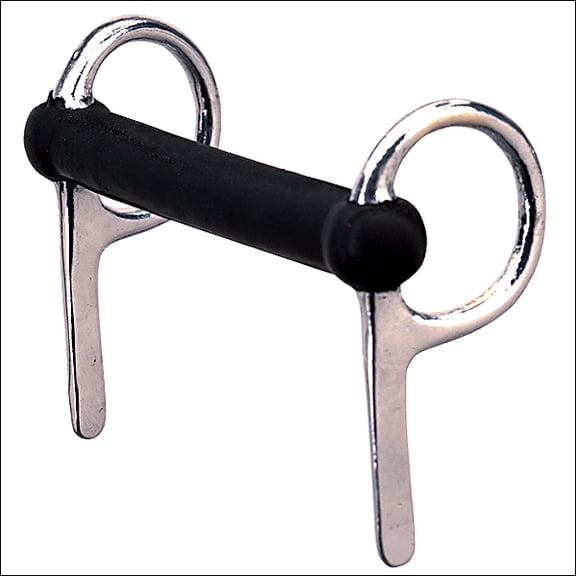 Weaver Leather Driving Horse Bit 5 Inch Rubber Mouth Chrome Plated