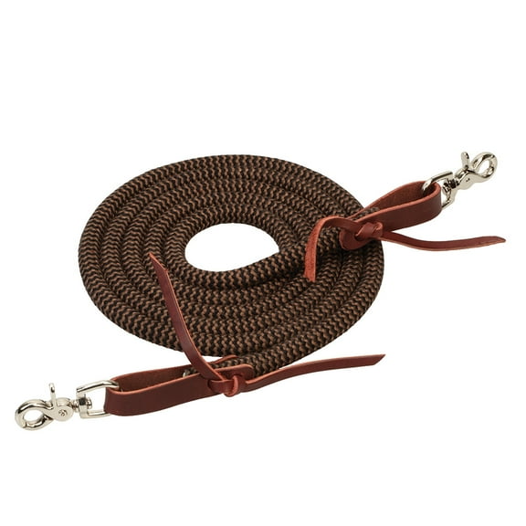 Weaver Leather Ecoluxe 10ft Round Trail Reins Charcoal/Tan