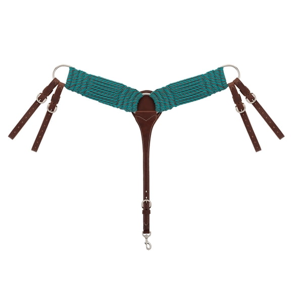 Weaver Leather Ecoluxe Bamboo Roper Breast Collar Turquoise/Charcoal