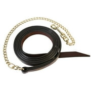 Weaver Leather Lead with Stud Chain 8ft Brown