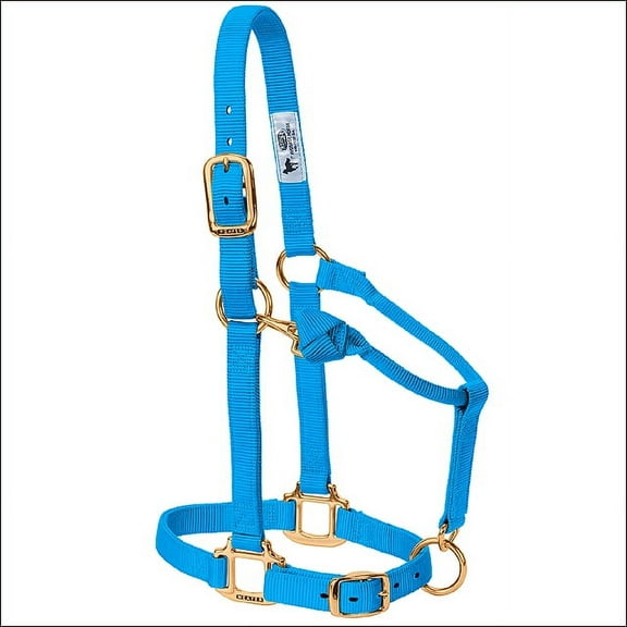 Weaver Leather Horse Halter: Adjustable Nylon for Comfort & Durability Hurricane Blue / Average Horse