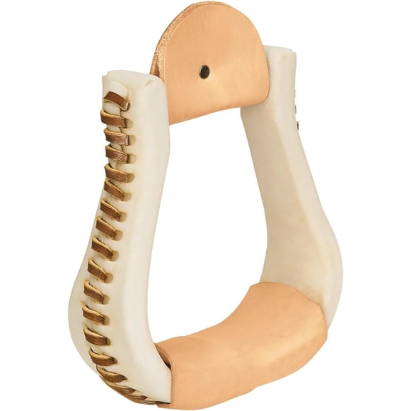 Weaver Leather Rawhide Laced Bell Stirrups - 3" Wide Tread