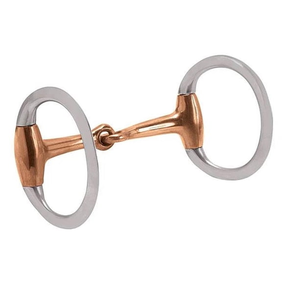 Weaver Leather Stainless Steel Eggbutt Snaffle Bit - 4.5" Copper Mouth