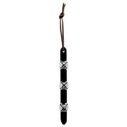 Weaver Leather Sleigh Bells Strap, Nickel Plated 3-Bell Door, Wreath, Swag, or Wall Hanger, 10.5 in Black Leather Strap