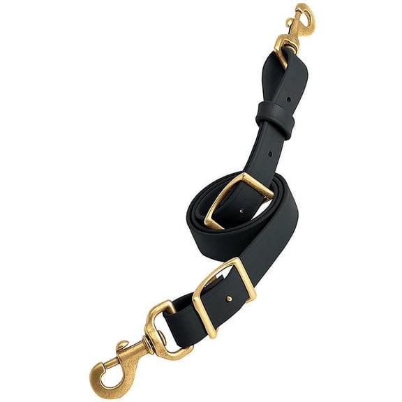 1" X 40" Weaver Synthetic Webbing Durable Tie Down Strap W/ Brass Snap Black
