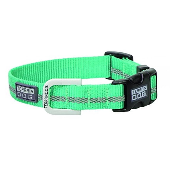 Weaver Leather Terrain D.O.G Reflective Snap-n-Go Collar, Mint, 3/4" x 9"-13"