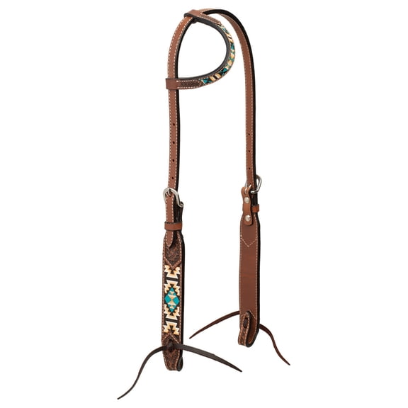 Weaver Leather Turquoise Cross Aztec 5/8in Single Ear H
