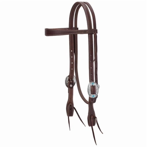 Weaver Leather Work Tack Feather Slim Browband Headstall - Durable Western Leather