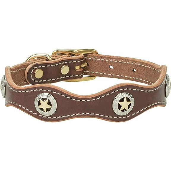 Weaver Lonestar Dog Collar, Rich Brown, 23"