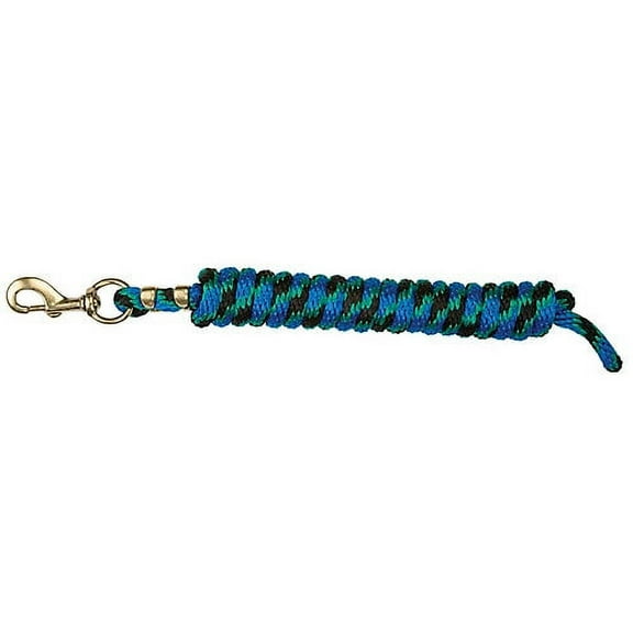 Black Green Blue Weaver Tack Horse Poly Lead Rope W/ Solid Brass 225 Snap