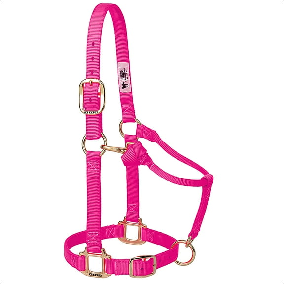 Weaver Leather Horse Halter: Adjustable Nylon for Comfort & Durability Diva Pink / Small Horse