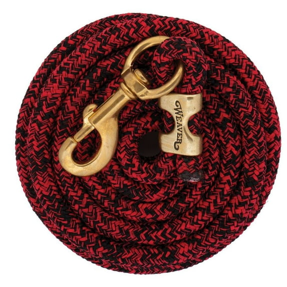 Weaver 10' Mosaic Poly Lead Rope with Bolt Snap, Red/Black