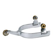 Weaver Leather Mens Roping Spurs - 1.75" Shank, Rosebud Rowel