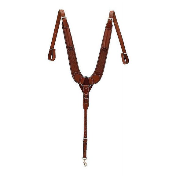 Weaver Leather Basketweave Tooled Pulling Breast Collar Average Horse