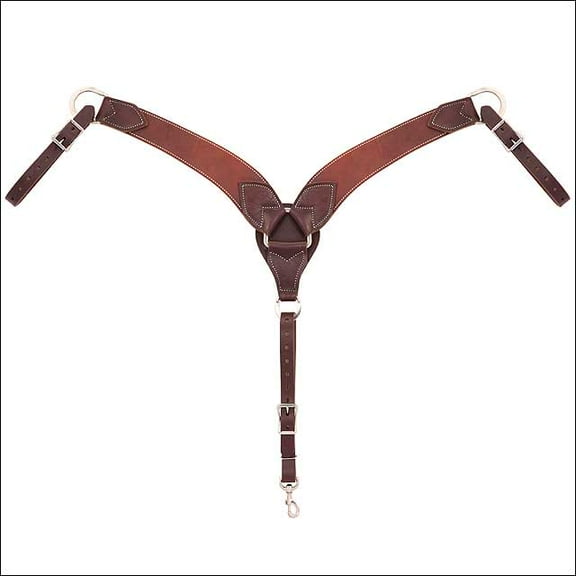 Weaver Working Cowboy Roper Horse Harness Leather Breast Collar Chestnut