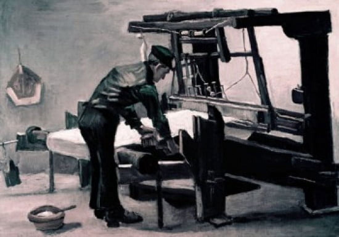 Weaver at loom by Vincent van Gogh 1853-1890 Canvas Art - Vincent van Gogh (24 x 36)