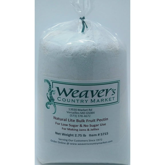 Weaver's Country Market All Natural Lite Bulk Fruit Pectin For Low and No Sugar Use (2.75 Pounds)