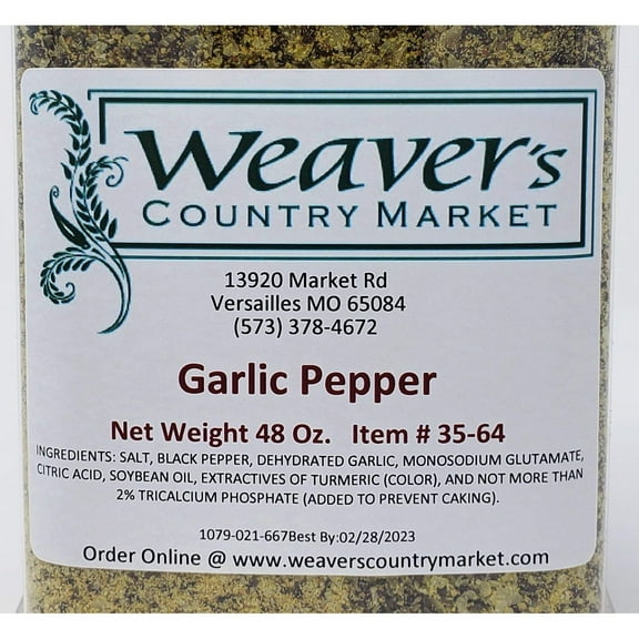 Weaver's Country Market Finest Garlic Pepper