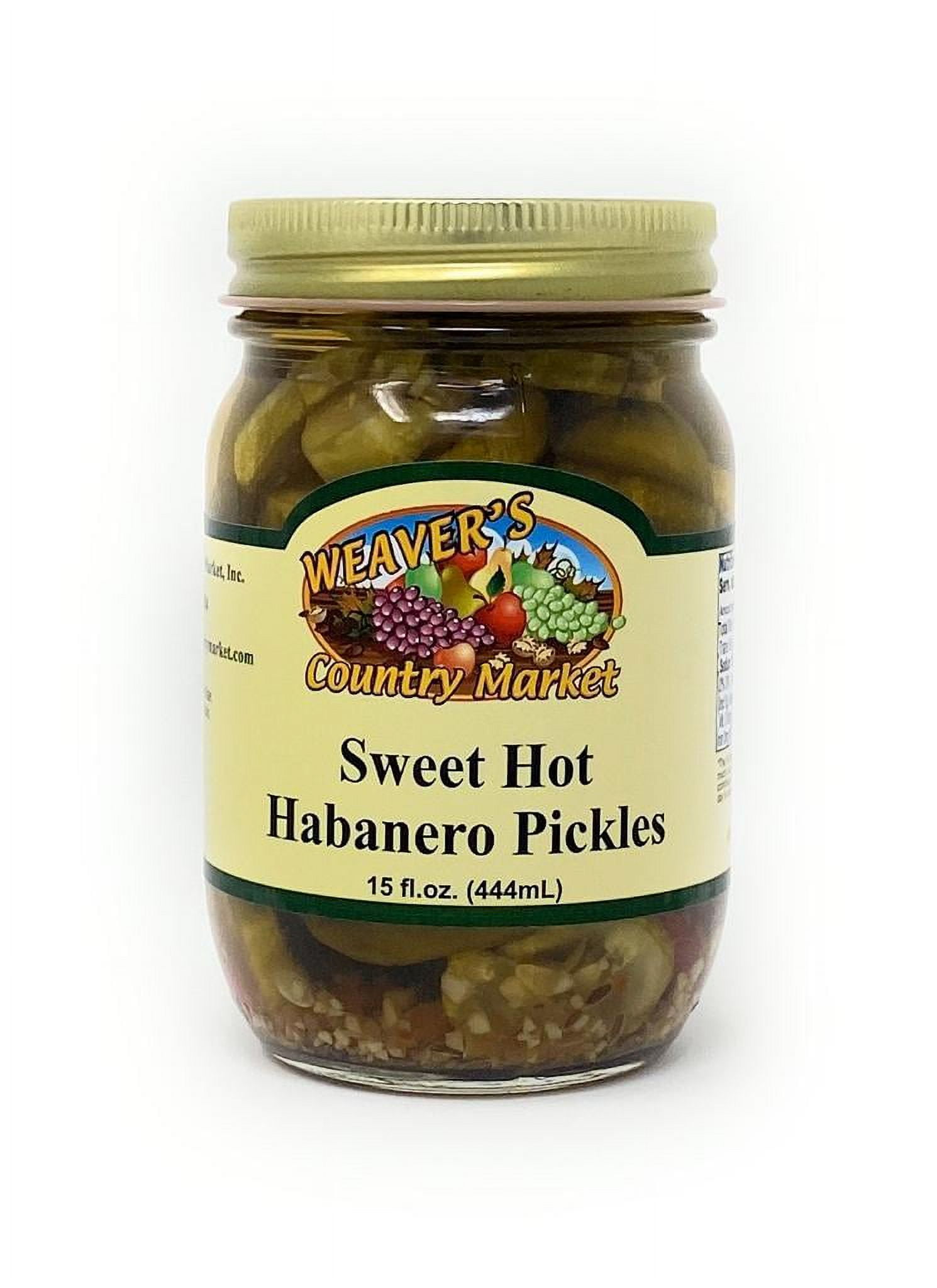 Weaver's Country Market Sweet Hot Habanero Pickles (115 Ounce Jar