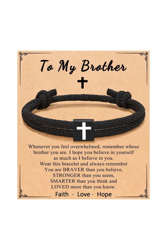 Weaving Bracelets and Greeting Cards,Bracelet Custom Message Card Bracelet for Loved Ones Memorial (For /Grandson/ Etc.)