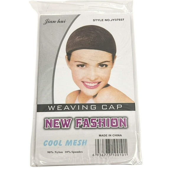 Weaving Cap Invisible Nylon Hair Net with Elastic One Size Fits Most: 1CT