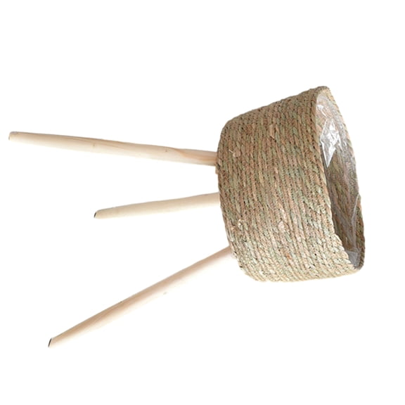 Weaving Flower Pots Plant Vase Rack Landscape Living Room Floor Standing Storage Stand Garden Planter Basket Organizers