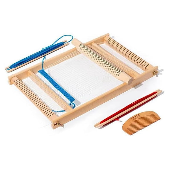 Weaving- Kit, 15.6 Inch H X 9.85 Inch W Wooden Tapestry Looms, DIY Hand-Knitting Weaving Machine,1 x Tapestry Looms,Wood color
