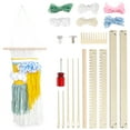 thumbnail image 1 of Weaving Loom Kit Complete Wooden Weaving Frame Set with 6 Knitting Thread Wooden Comb Hand Knitting Machine Multi-Craft Weaving Loom Frame for Tapestry Adults Kids Above 6 Years Old, 1 of 5