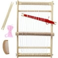 thumbnail image 1 of Weaving Loom Kit,Wooden Multi-Craft Loom for Kids Beginners Seniors,with Weaving Shuttles Heddle Bar,DIY Tapestry Looms Handcraft Weaving Frame Loom,15.7" H x 11.4" W, 1 of 13