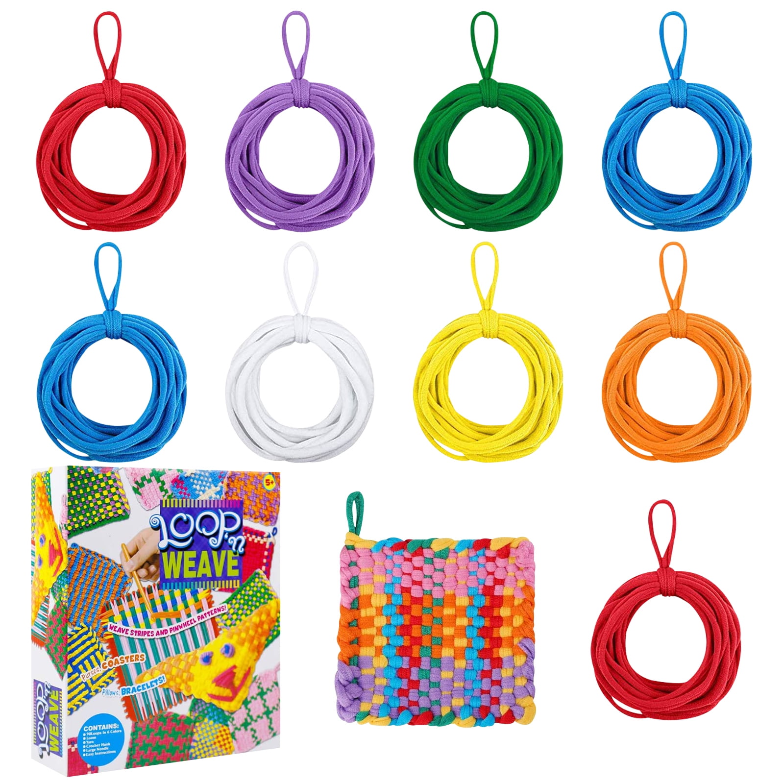 Weaving Loom Loops Weaving Craft Loops Refill, 7" Weaving Loom 90 Pcs