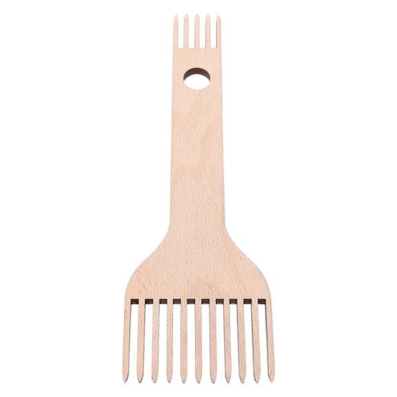 SOPOTUTU Lightweight Beige Wooden Loom Comb for Knitting Scarves Sweaters and Tapestries