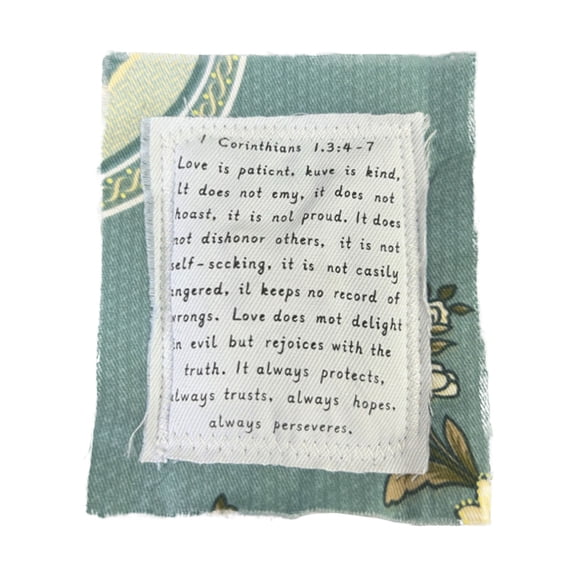 Weaving Pocket Prayer Quilt Handmade Mini, Individually Sewn Colorful, Wooden Center Detail, Unique Sympathy Remembrance, Comforting Gift for Loved Ones