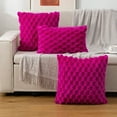 thumbnail image 1 of Weaving Snowflake Velvet Pillow Cover 45x45cm Soft Quilted Lumbar Support Hidden Zipper Office Sofa Bedside Cushion Durable Comfortable Decorative Case for Home or Holiday Decor, 1 of 5