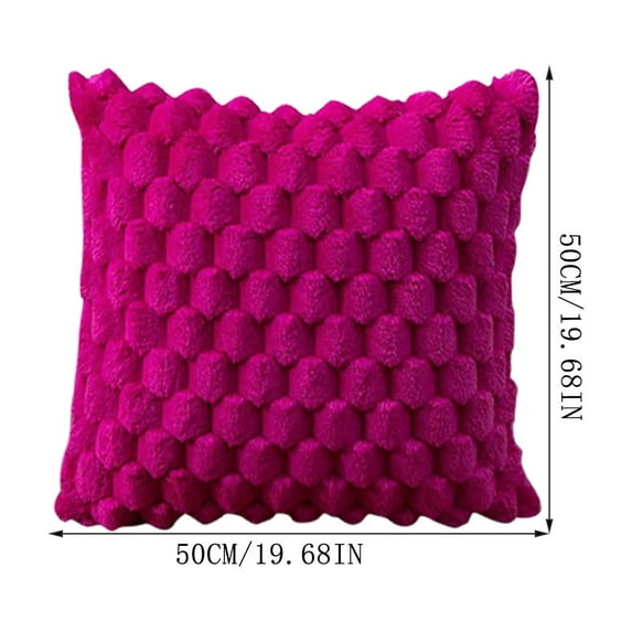 Weaving Snowflake Velvet Pillow, Soft and Solid Color Cushion for Office Sofa and Bedside Support