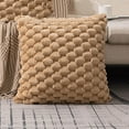 thumbnail image 1 of Weaving Snowflake Velvet Solid Color Pillow Cover - Super Soft Cozy Decorative Throw Pillow Covers - Plush Cushion Cover Pillowcase for Sofa Couch Bed Livingroom - Khaki, 1 of 7