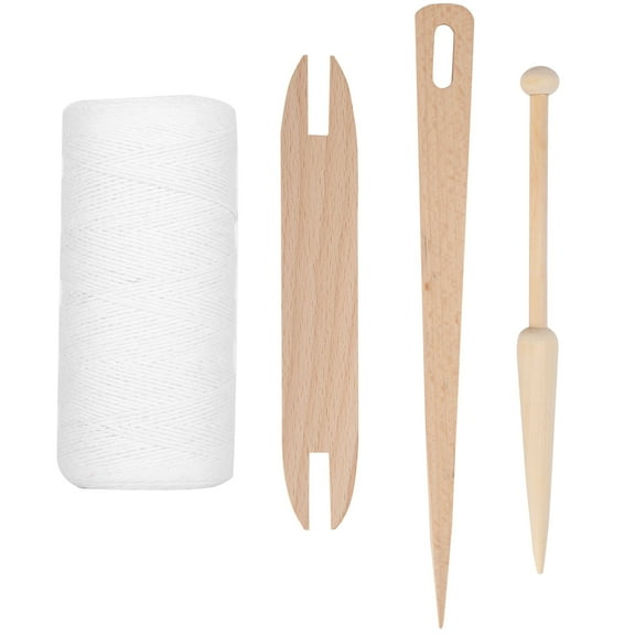 Weaving Thread Cotton Thread Rug Yarn Loom Warp Thread with 3 Accessories Perfect for Weaving Carpet Tapestry Rug Blanket or Pattern Warping Thread