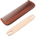 thumbnail image 1 of Weaving Tool Kit Including 1 Pc Wood Knitting Looms Shuttle and 1 Pc Wood Weaving Comb Loom Machine Accessories, 1 of 9
